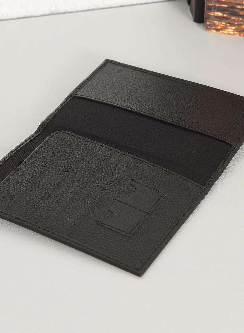 Robert Wood  Webbing Loop Detail Bi-Fold Horse Logo Passport Holder for Men | Best Price UAE